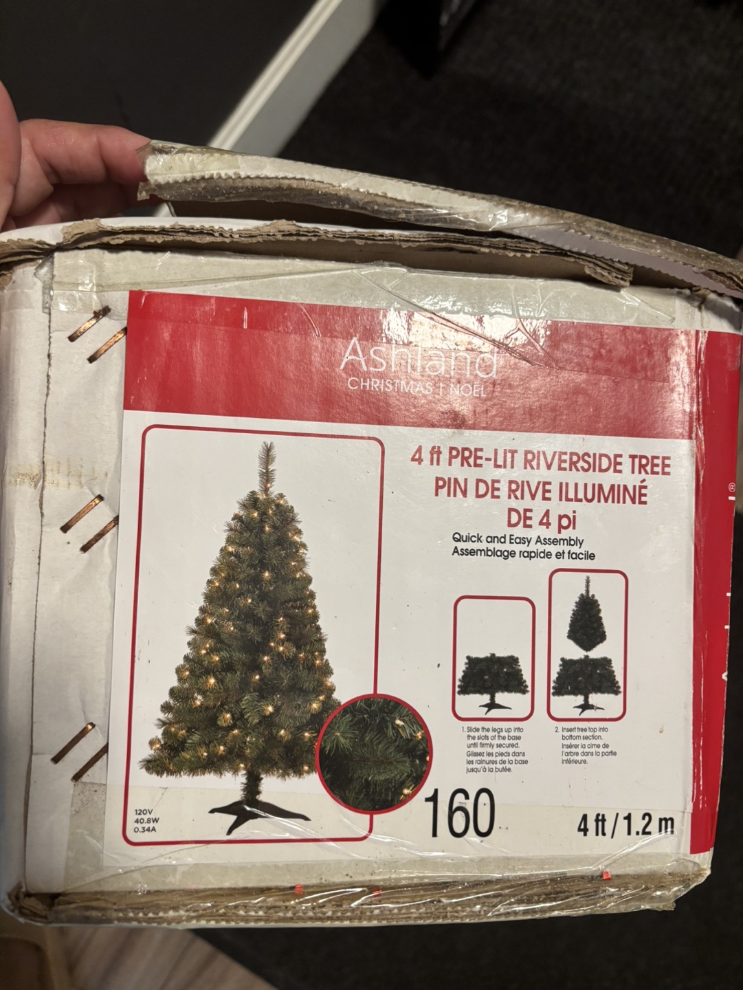 4 ft Pre-Lit Artificial Christmas Tree