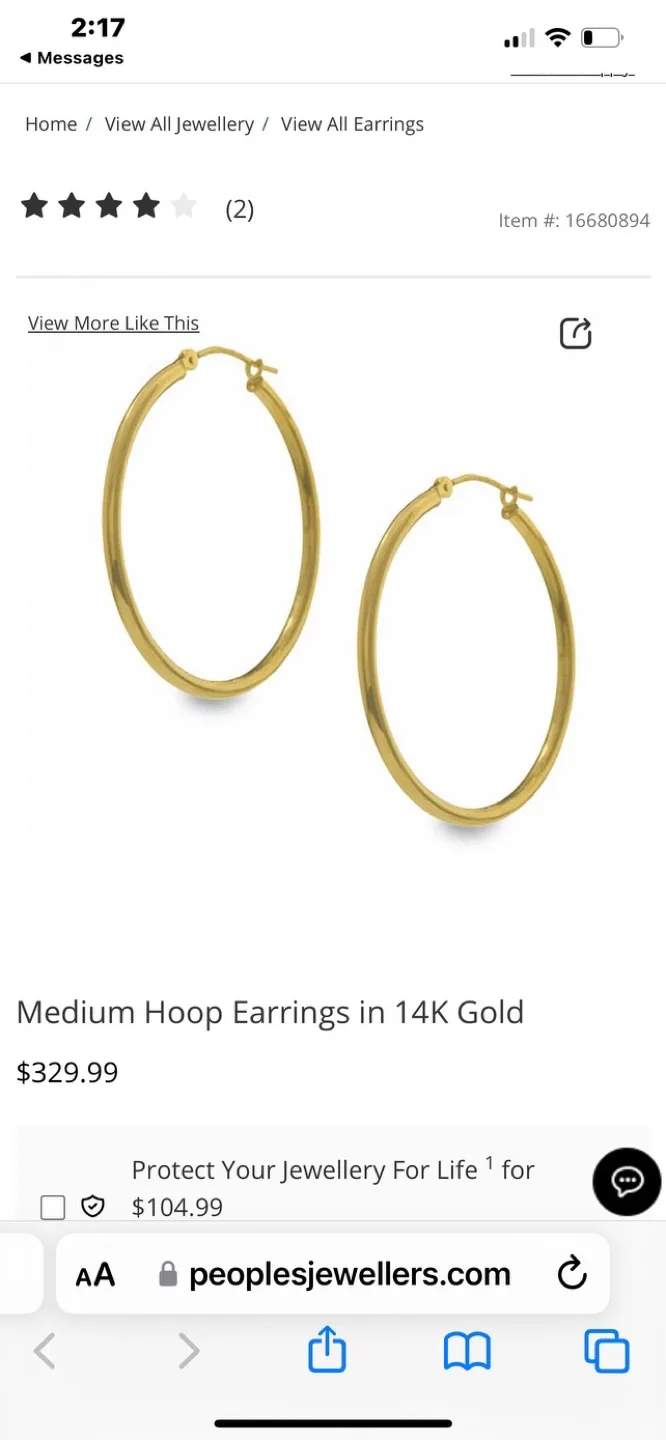 14K Gold Hoop Earrings image indicator(2)