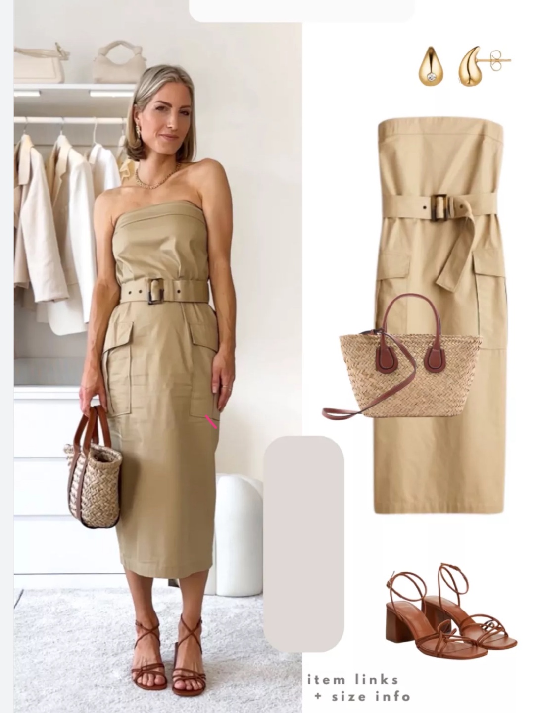 H&M Strapless Cargo Dress - photo 2