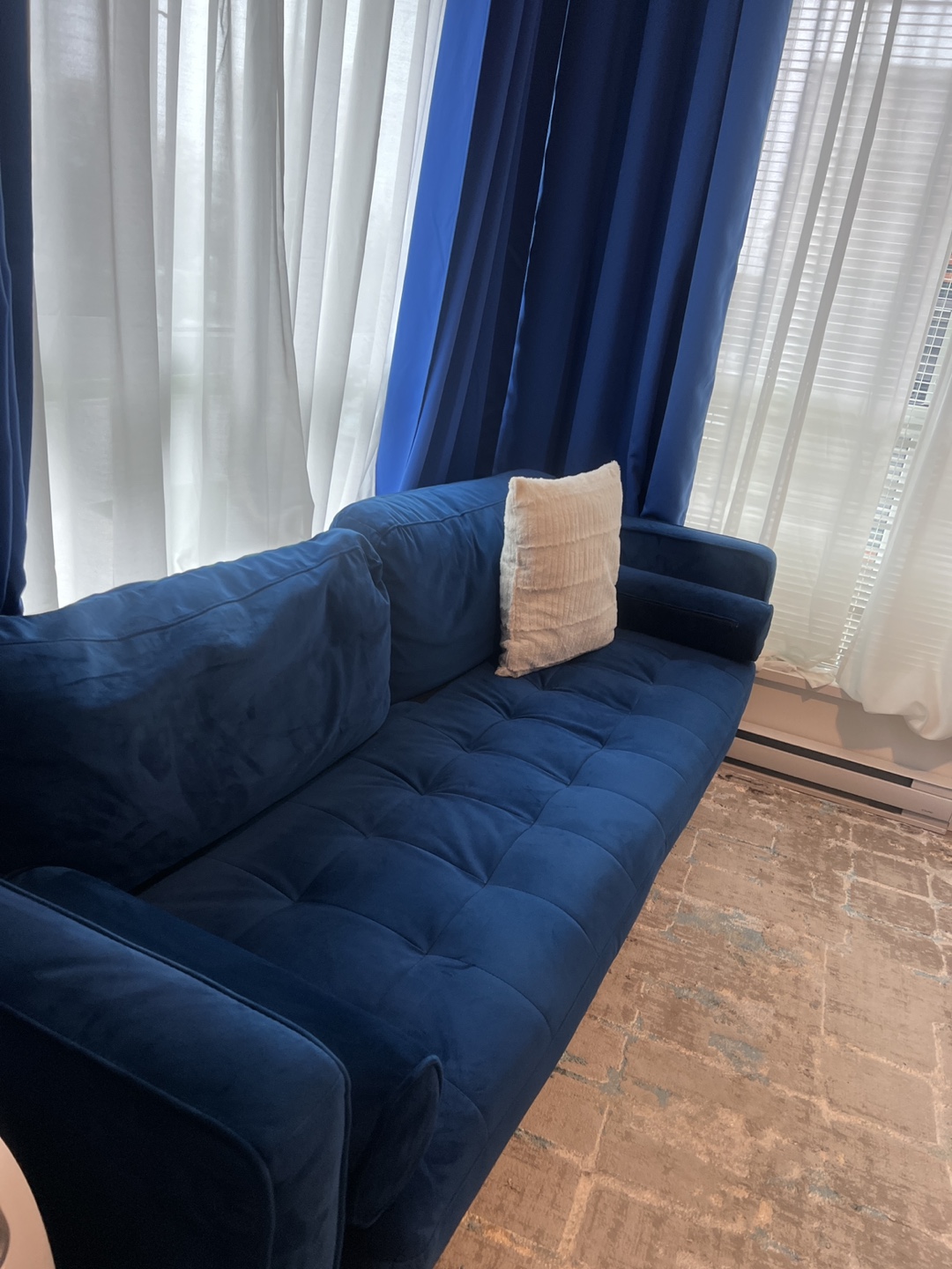 Blue Velvet Sofa - photo 3