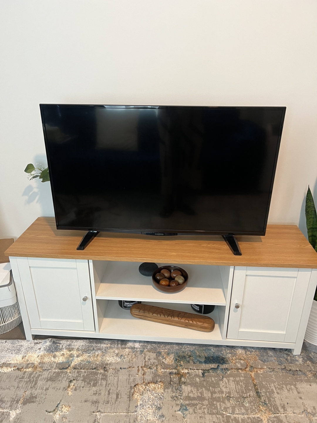 TV Stand with Doors and Shelf
