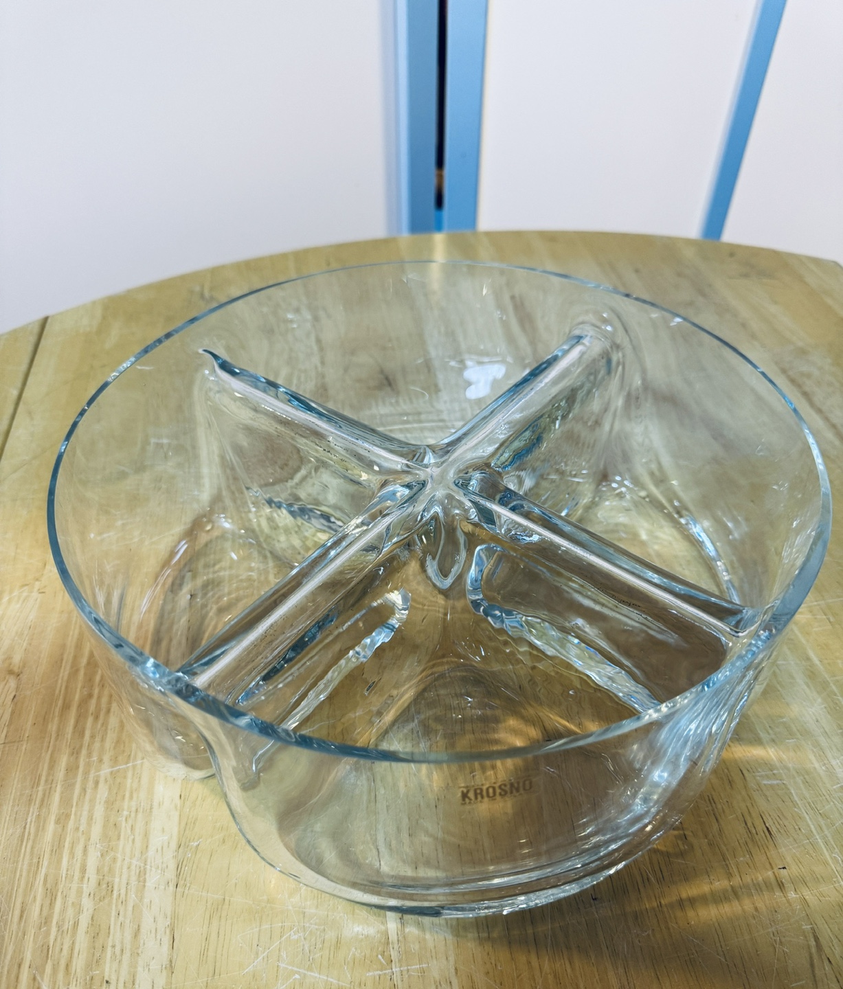 Krosno Glass Serving Bowl - NEW 🧡