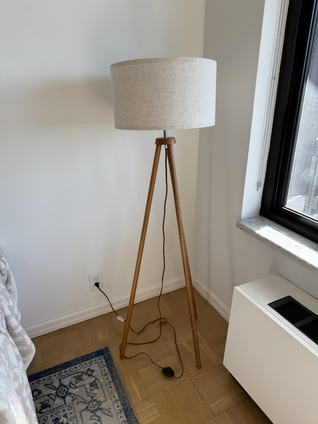 Wooden Tripod Floor Lamp