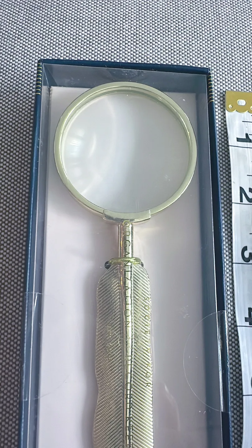 Gold Magnifying Glass in Art Deco Fashion image indicator(8)