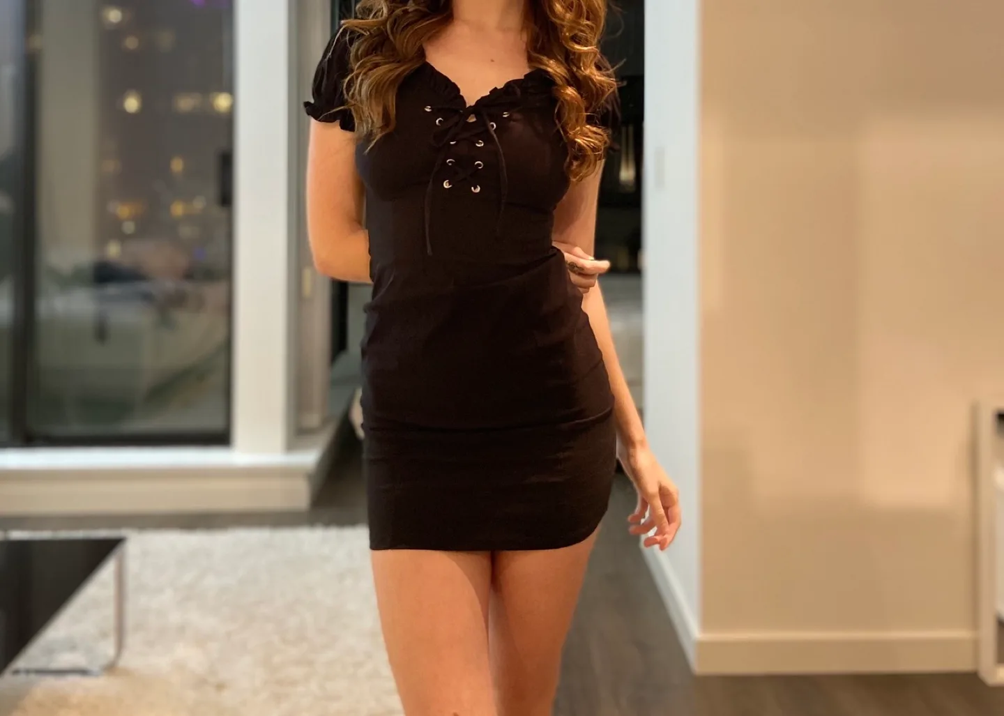 Black Off the Shoulder Dress image indicator(3)