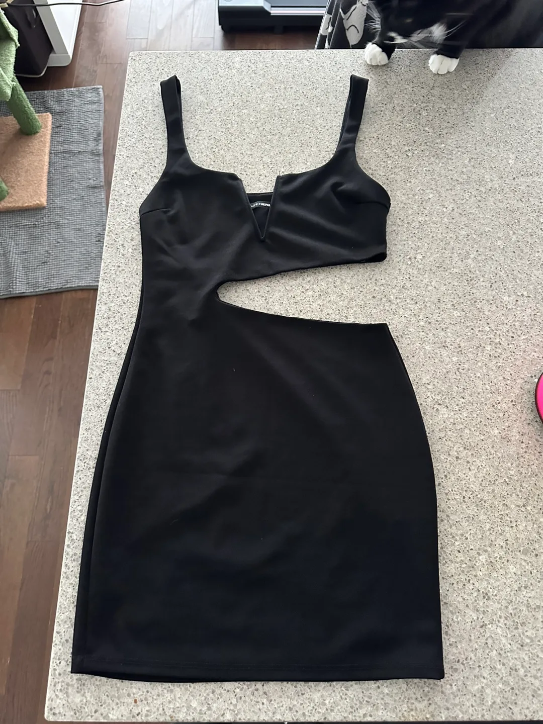 Black Cutout Mini Dress image indicator(2)