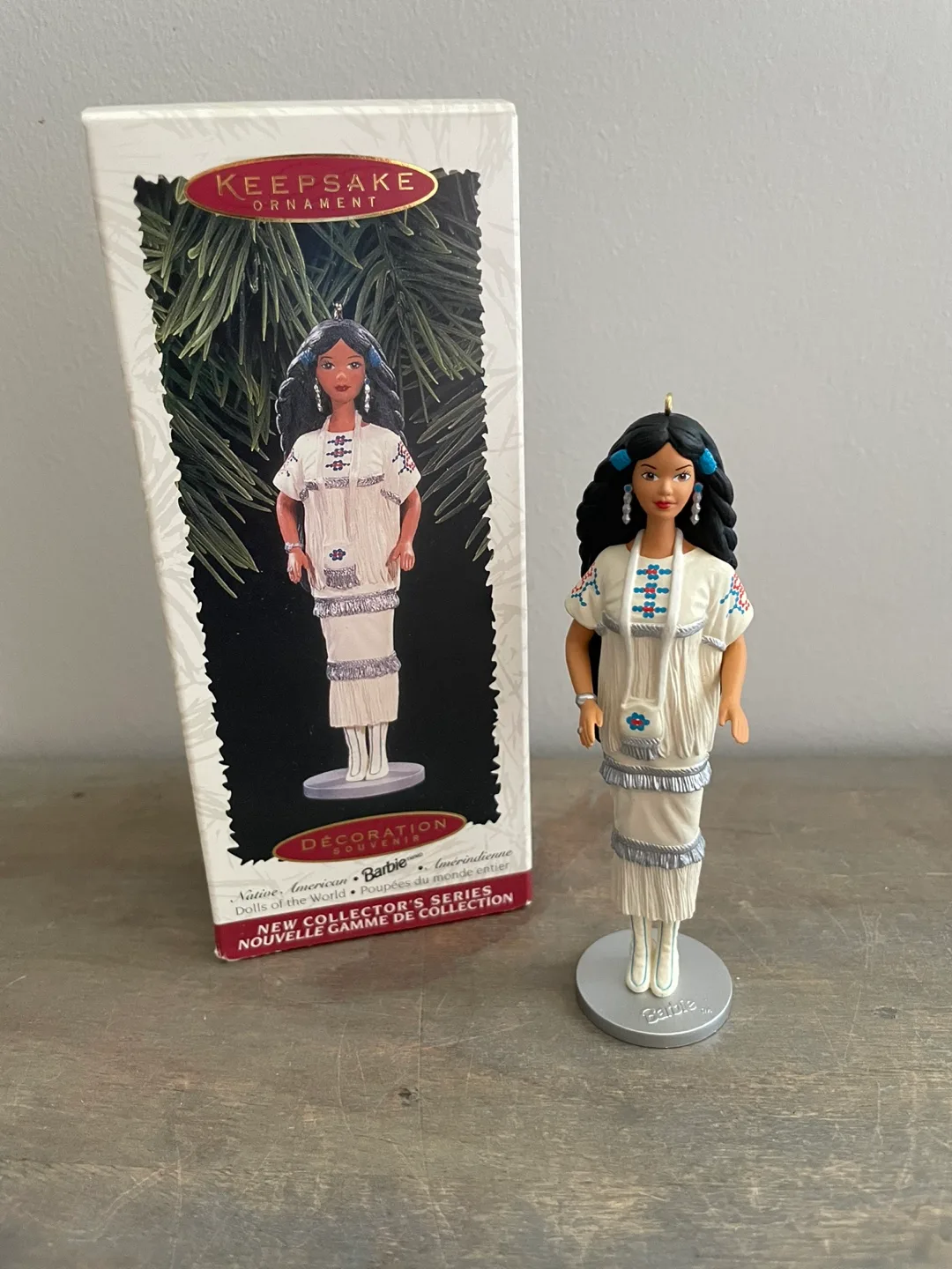 1996 Hallmark Native American Barbie Christmas Ornament thumbnail