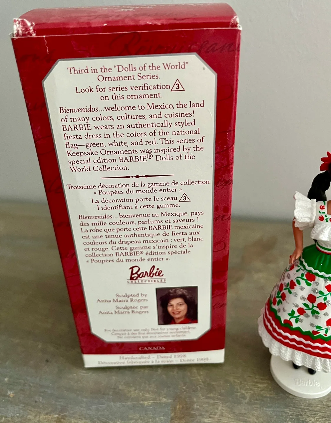 1996 Hallmark Mexican Barbie Christmas Ornament image indicator(5)