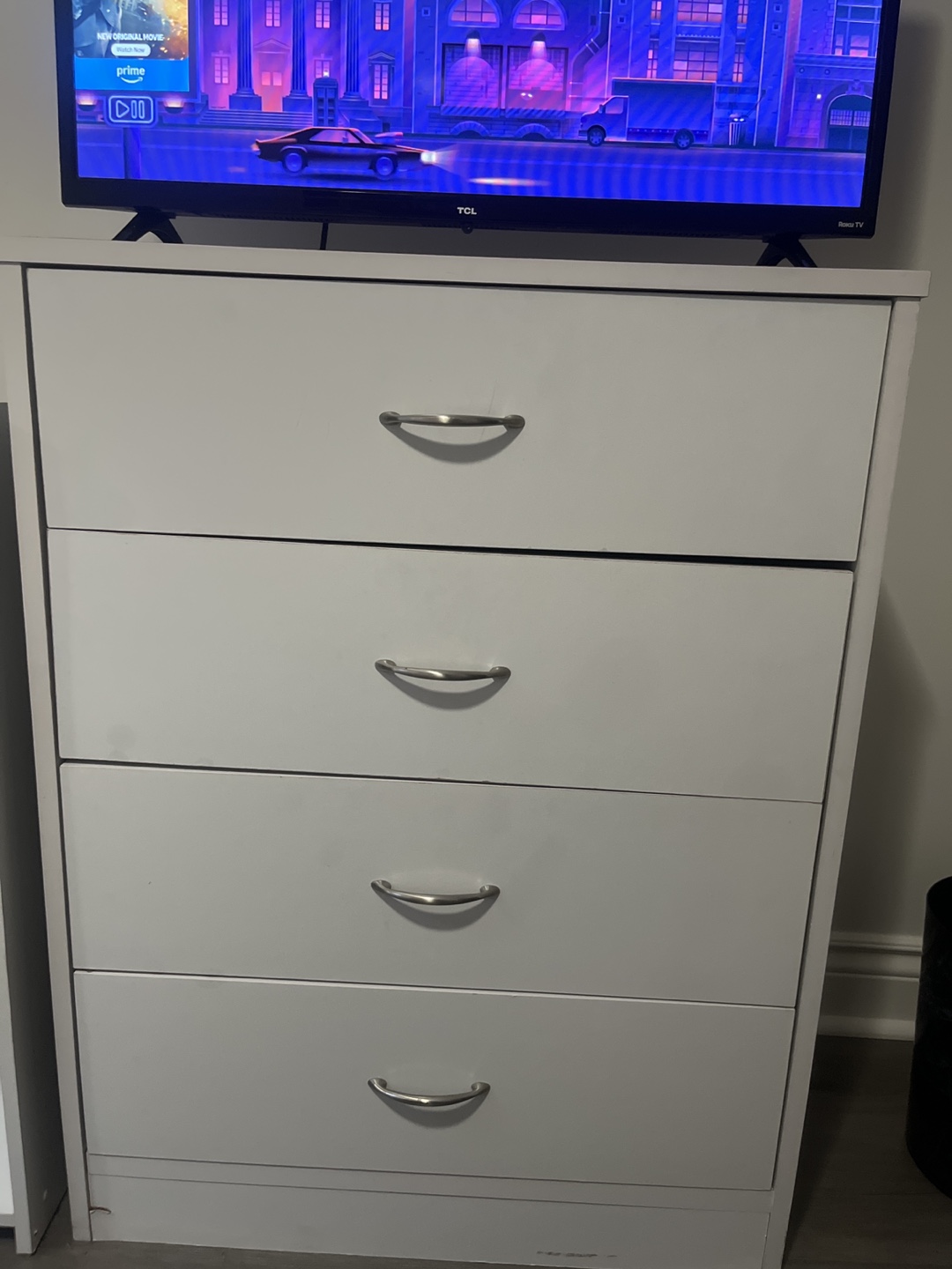 White 4-Drawer Chest