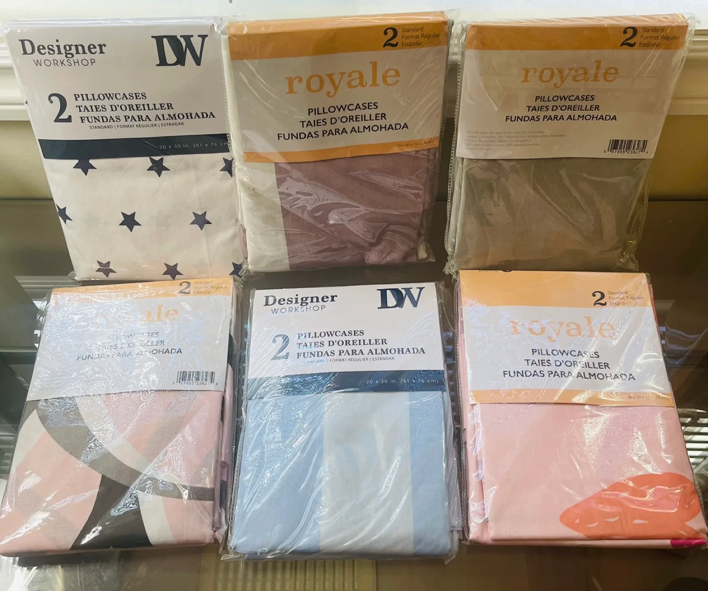2 Pack Pillowcases Royale Standard Size thumbnail