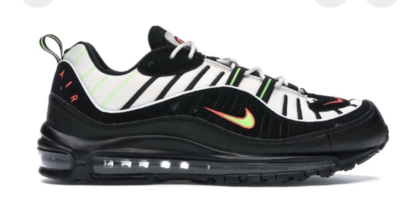 black and white nike air max 98