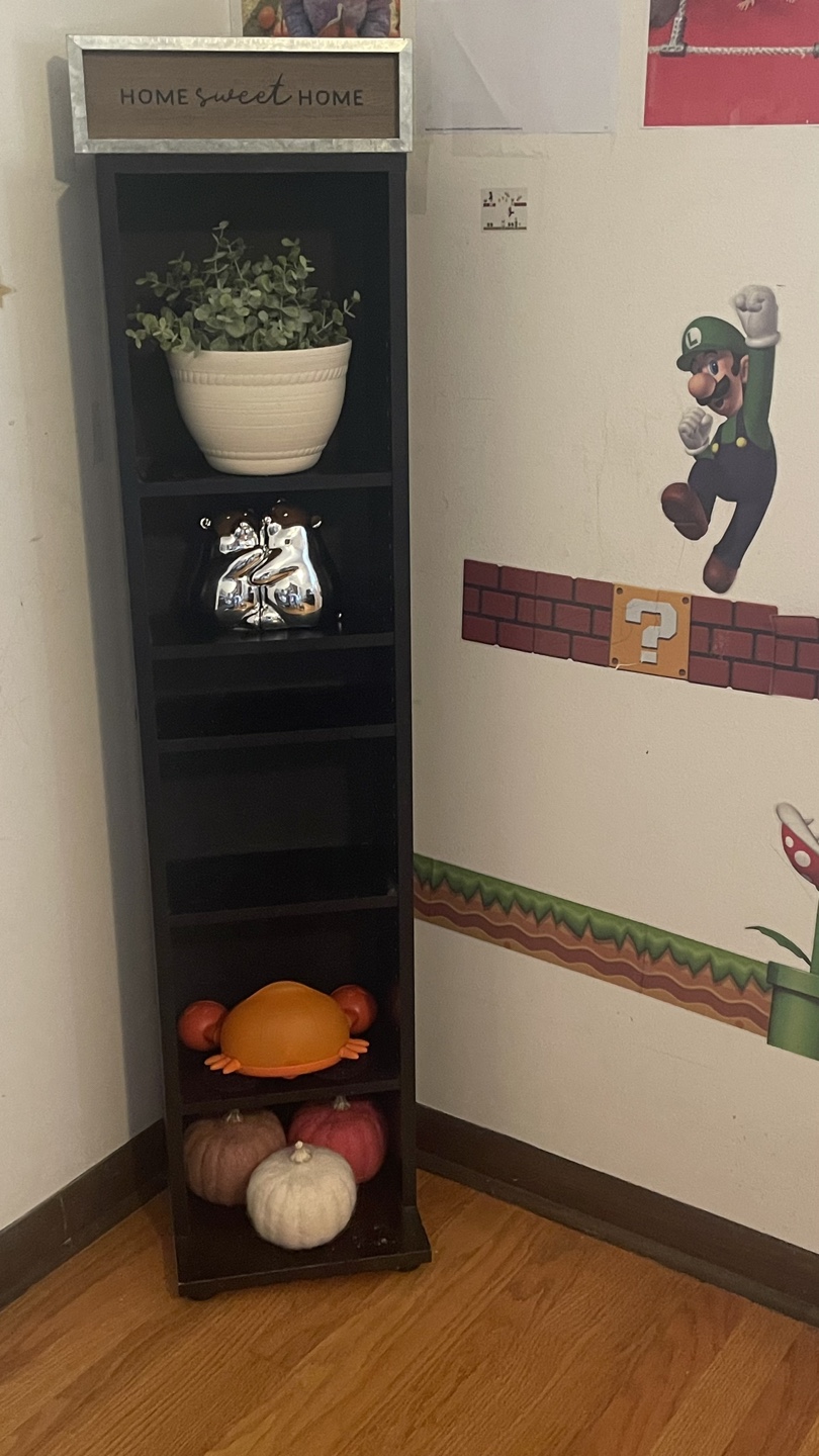 Black 6 Shelf Storage Unit