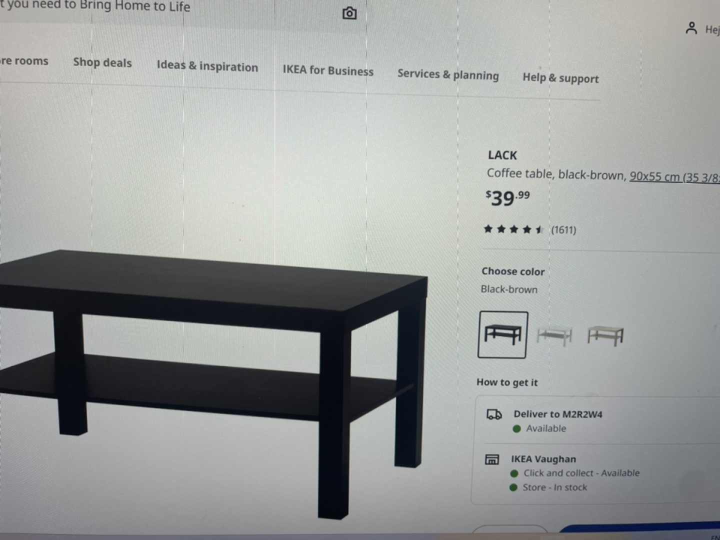 IKEA LACK Coffee Table - Black-Brown - photo 4