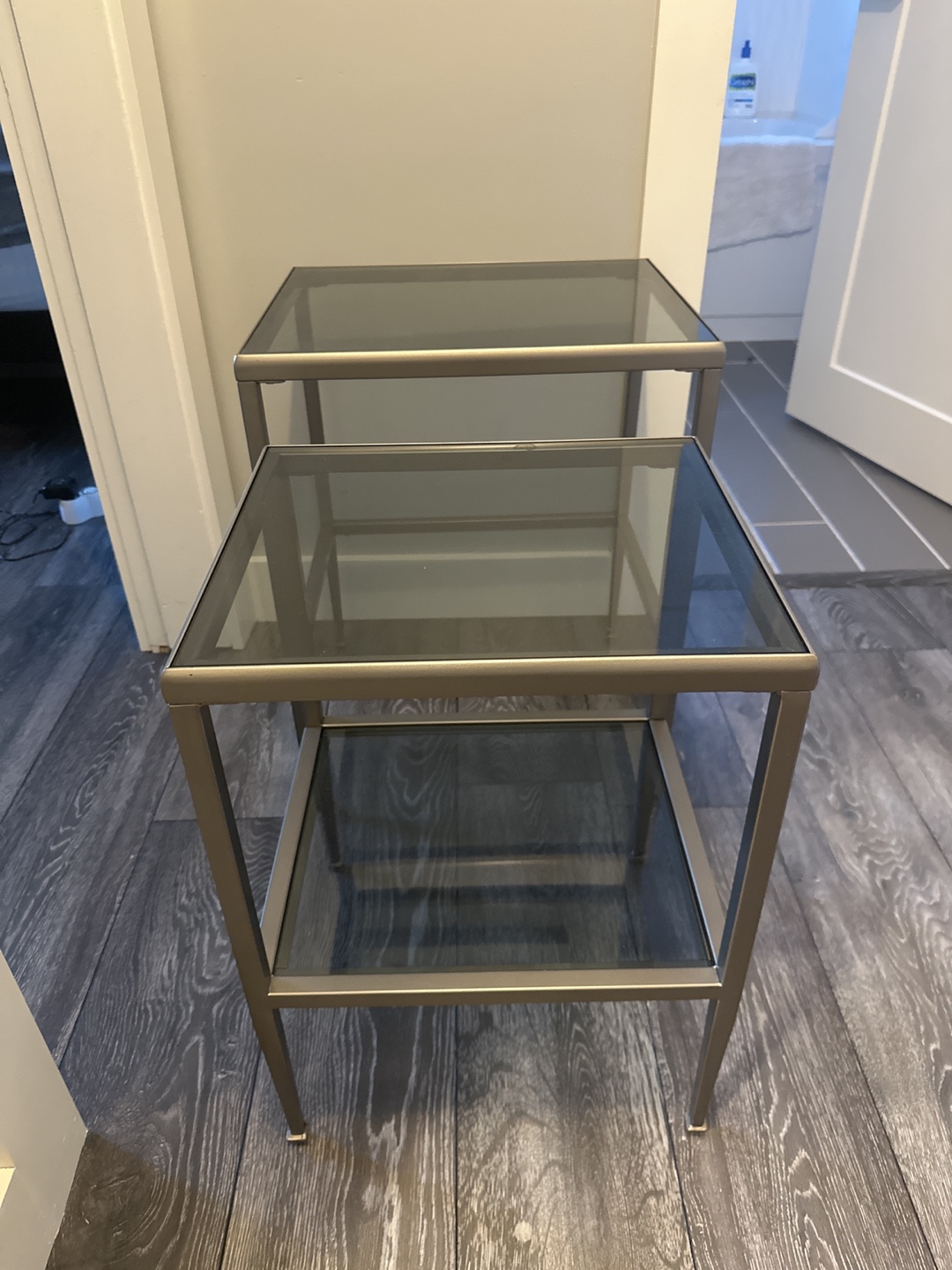 Glass and Metal Nesting Tables - photo 2