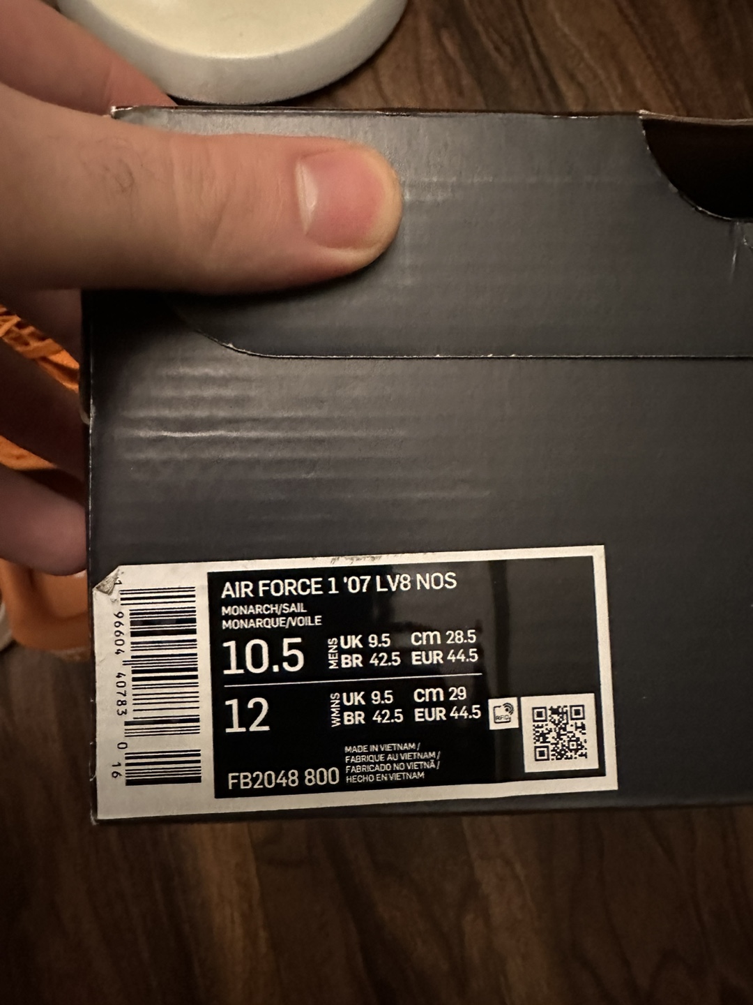 Nike Air Force 1 '07 LV8 NOS Low Nylon Orange Monarch SIZE 10.5 - photo 4