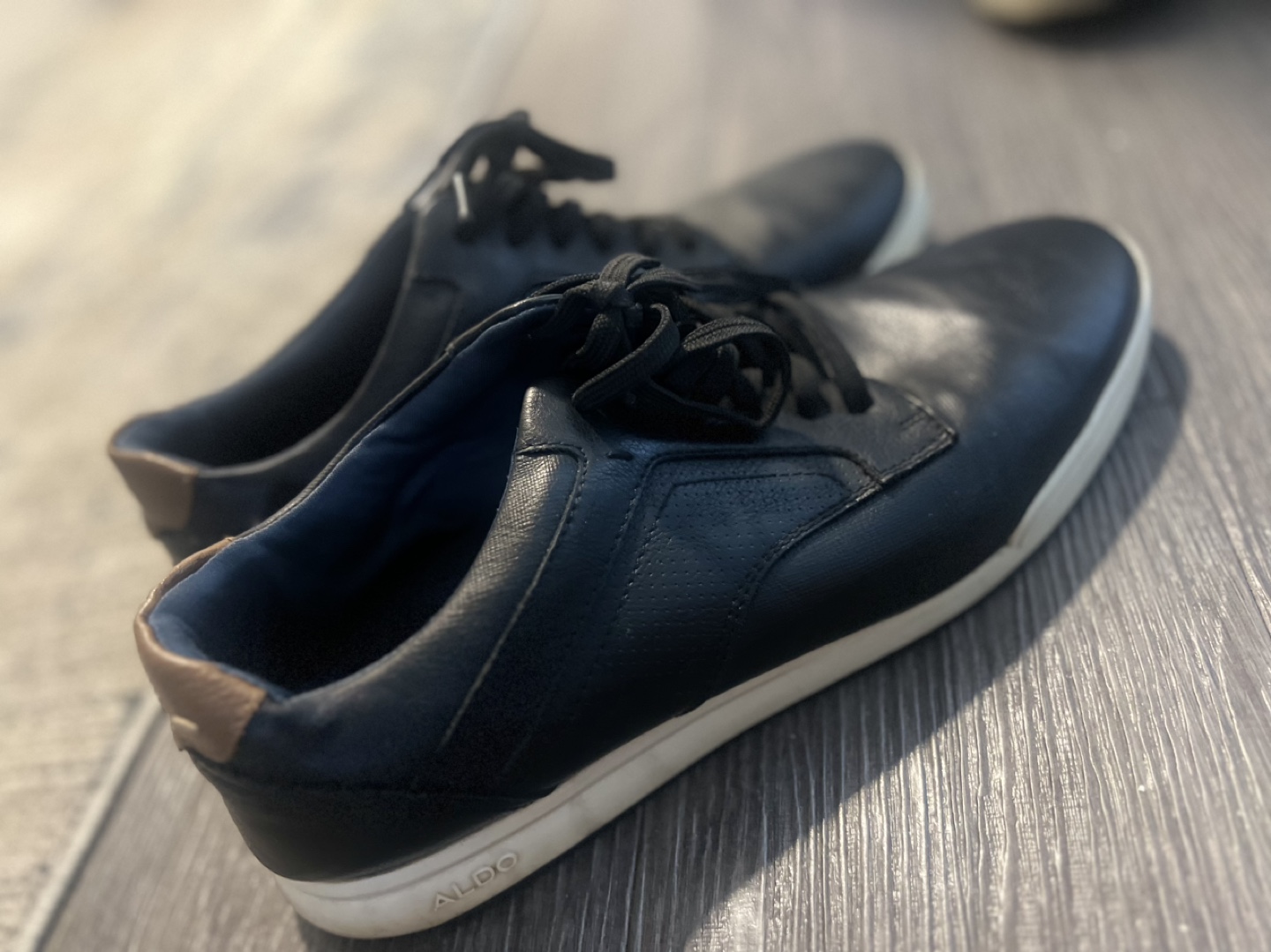 Aldo Men's Black Leather Sneakers