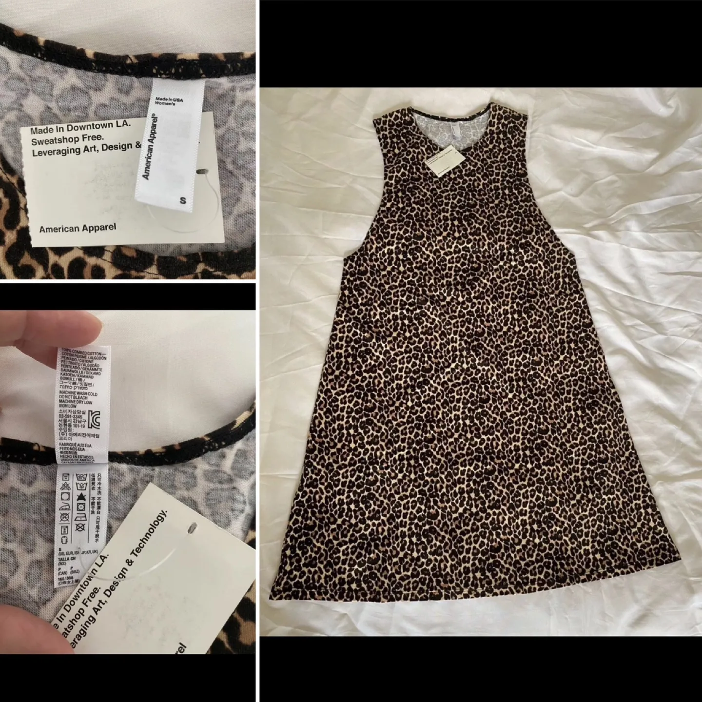 S American Apparel Leopard Print Sleeveless Dress 🧡 image indicator(3)