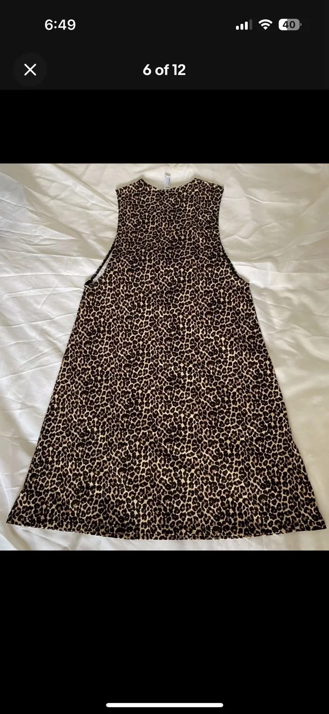 S American Apparel Leopard Print Sleeveless Dress 🧡 image indicator(4)