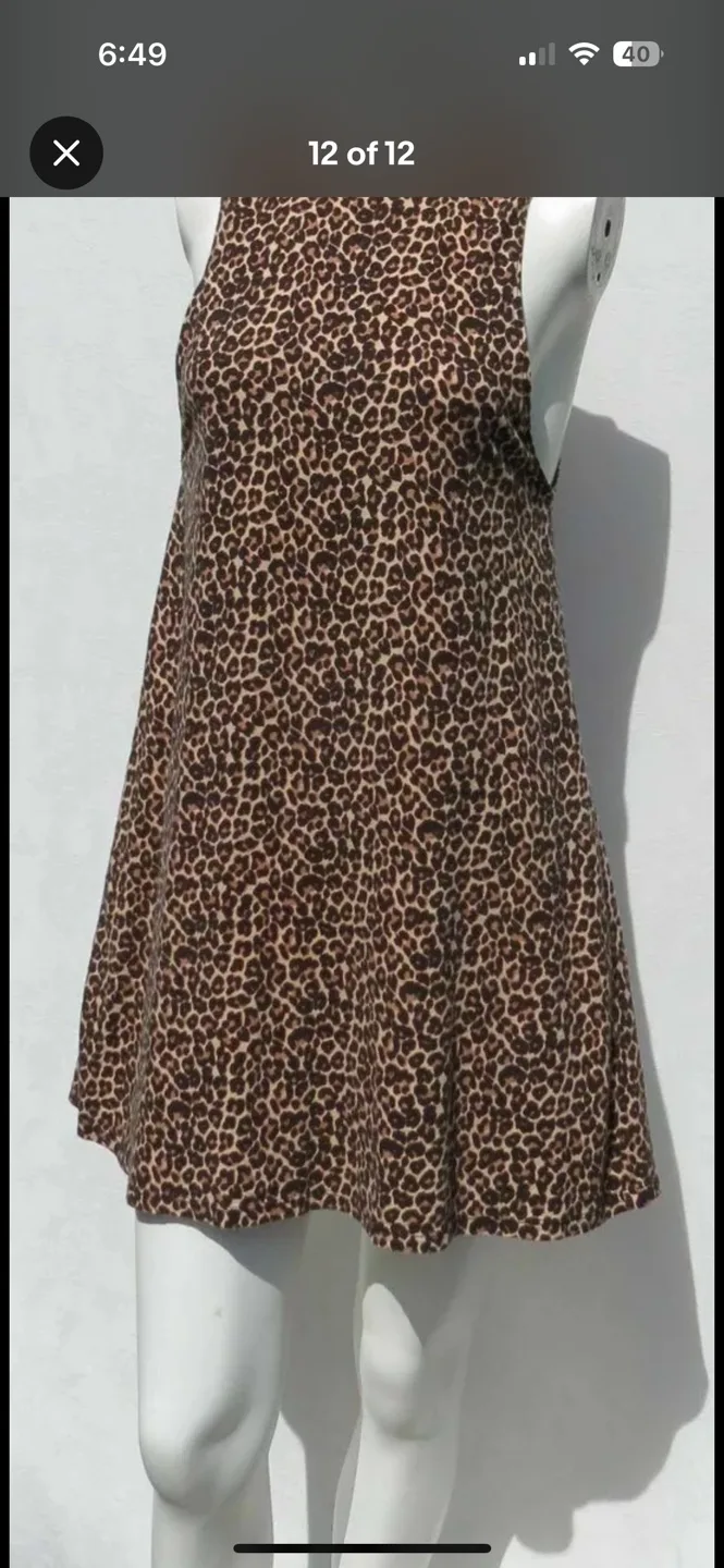 S American Apparel Leopard Print Sleeveless Dress 🧡 image indicator(10)
