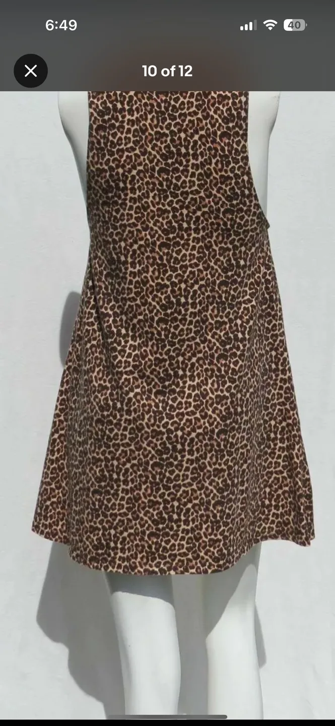 S American Apparel Leopard Print Sleeveless Dress 🧡 image indicator(8)