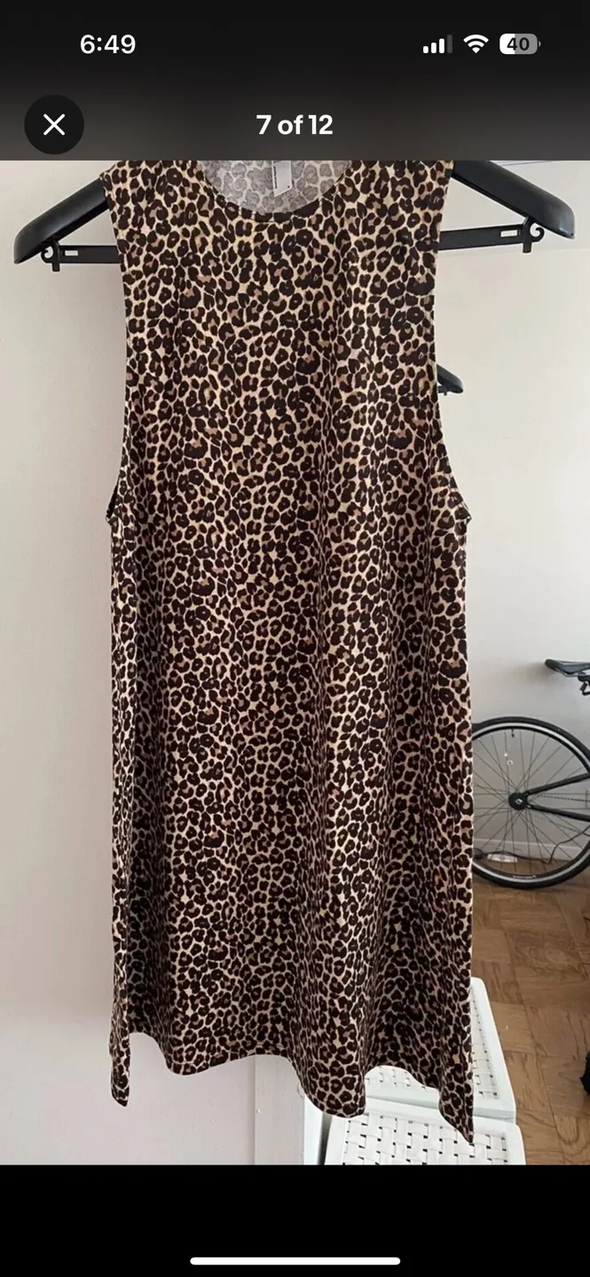 S American Apparel Leopard Print Sleeveless Dress 🧡 image indicator(5)