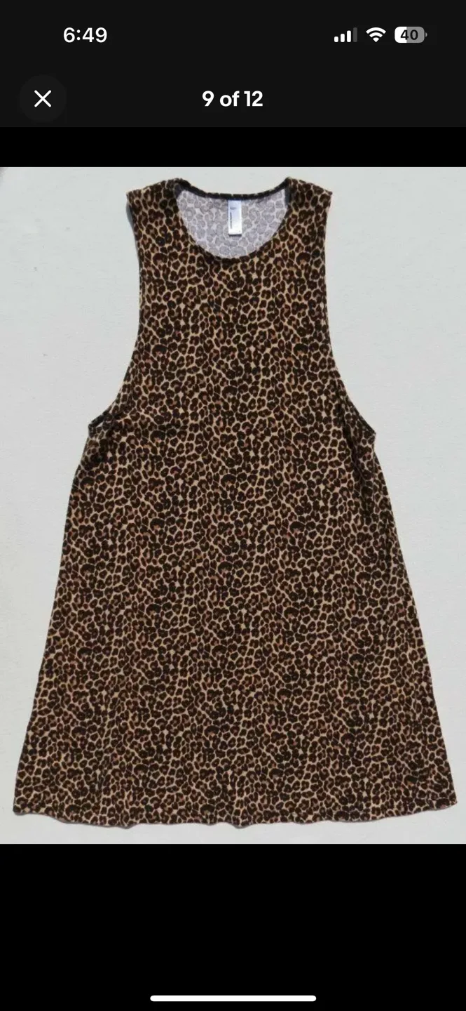 S American Apparel Leopard Print Sleeveless Dress 🧡 image indicator(7)