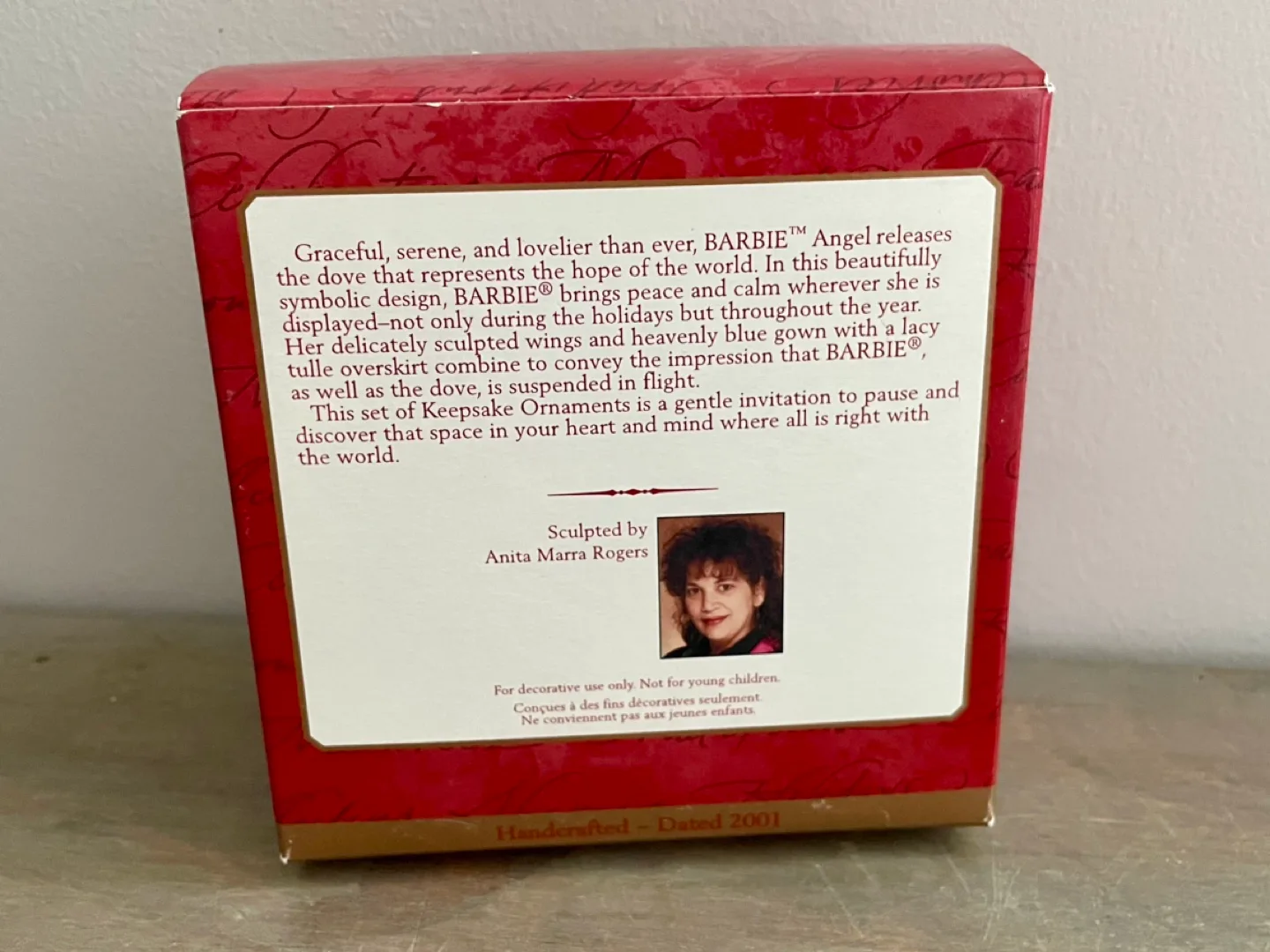 2001 Hallmark Barbie Angel & Dove Christmas Ornament image indicator(5)