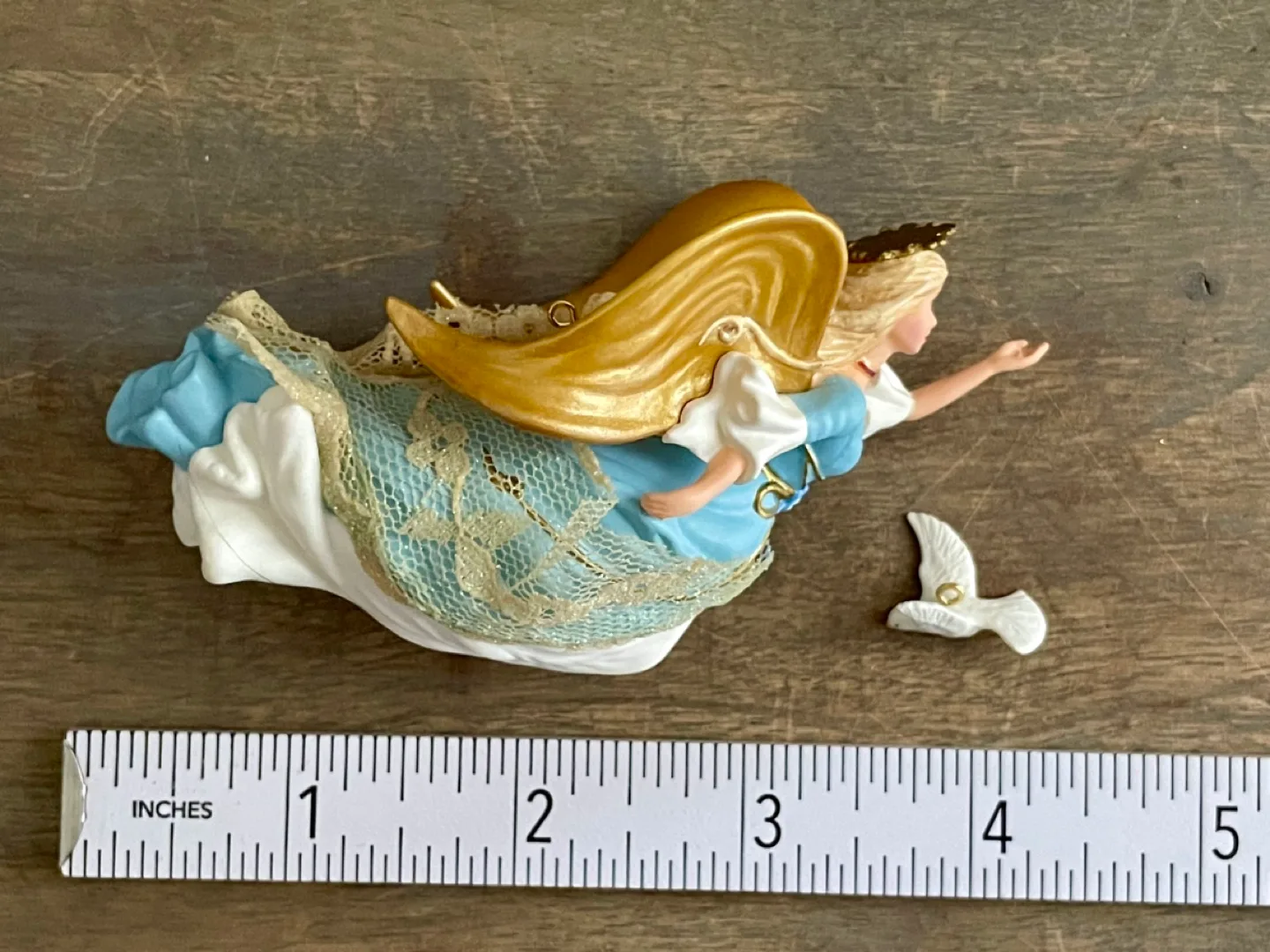 2001 Hallmark Barbie Angel & Dove Christmas Ornament image indicator(4)
