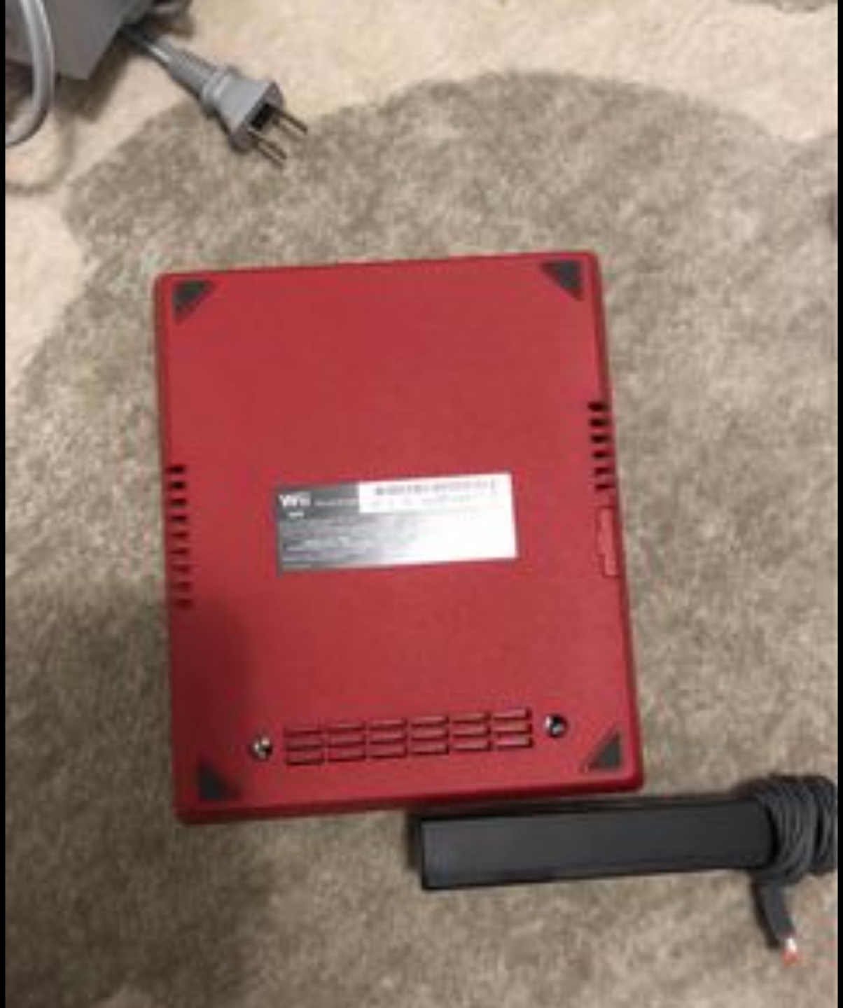 Red Nintendo Wii Console with 2 remotes and Mario kart game - photo 5
