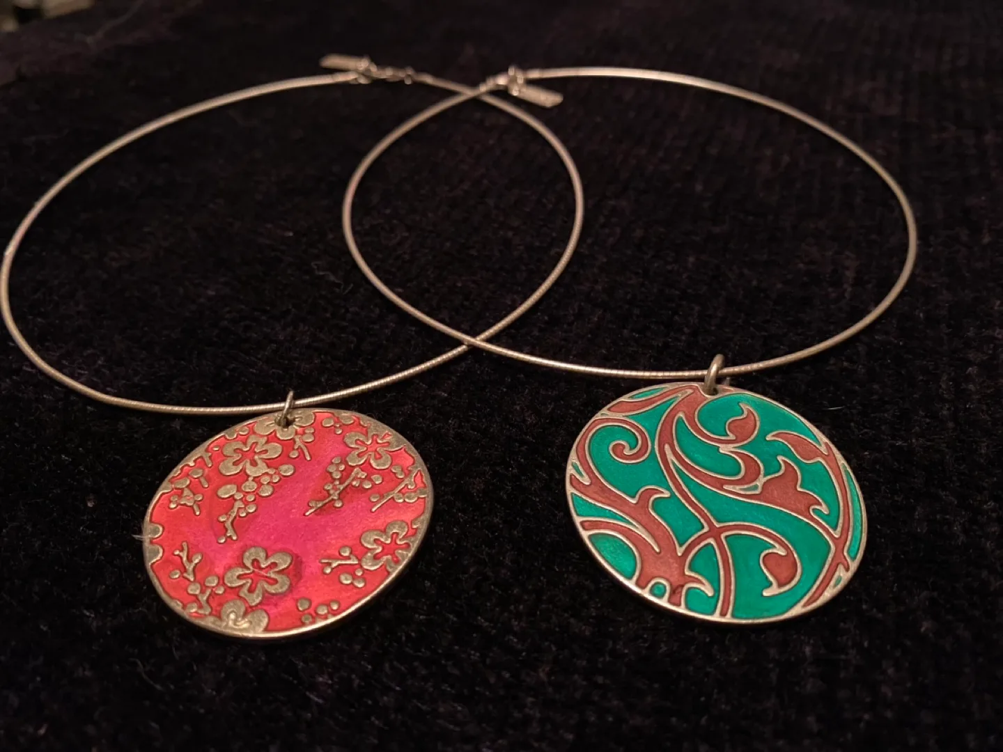 Foxy Brand Necklaces-Set of 2 Enamel Pendants image indicator(2)