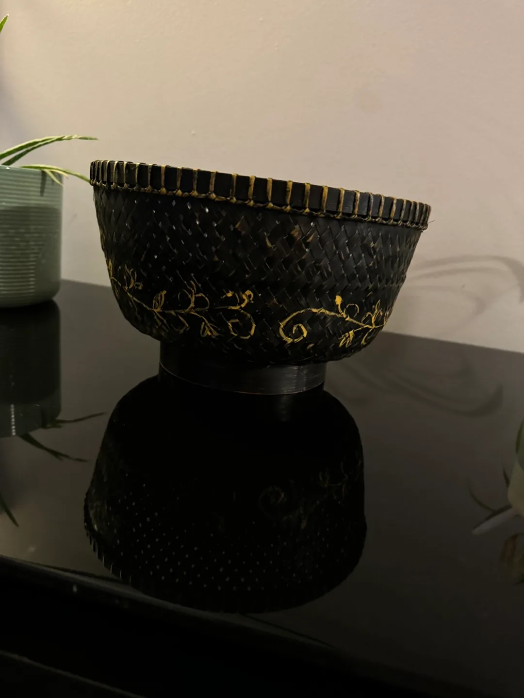 Black and Gold Woven Basket image indicator(3)