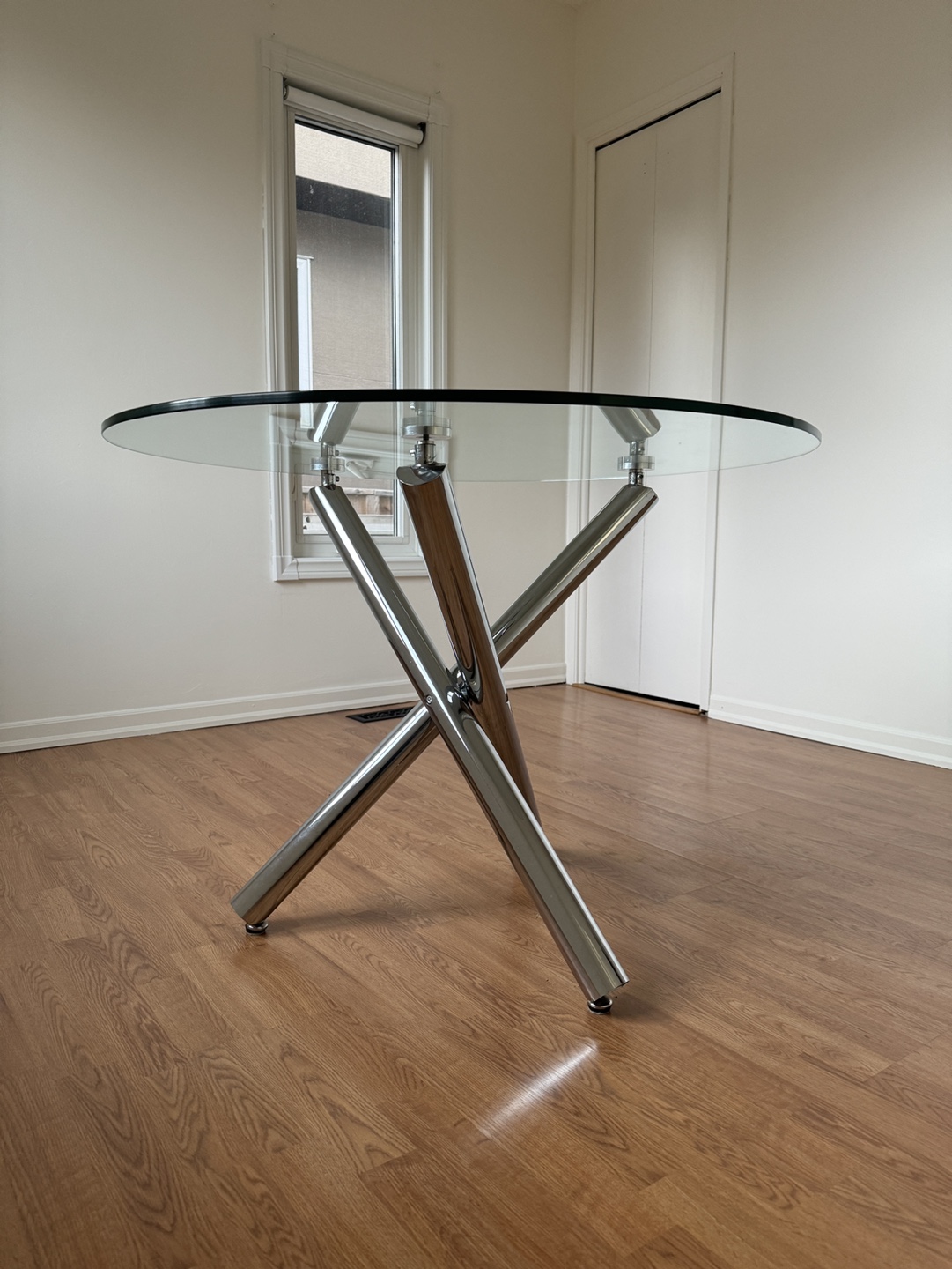 Glass and Chrome Dining Table - photo 2