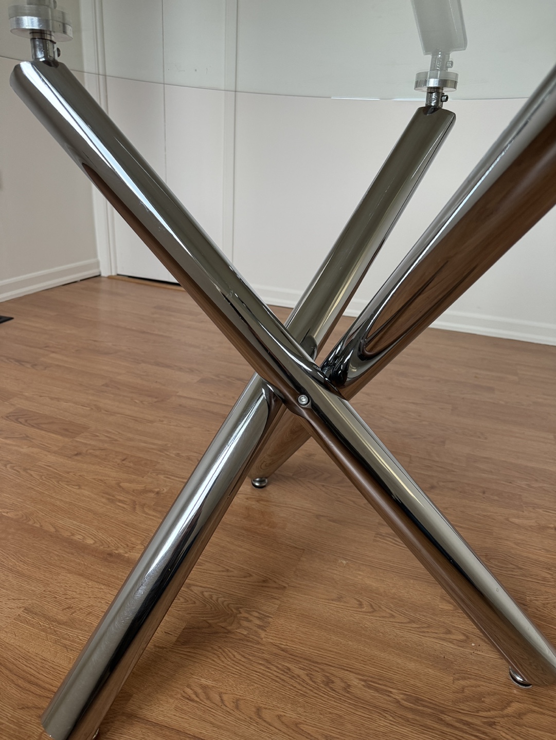 Glass and Chrome Dining Table - photo 3
