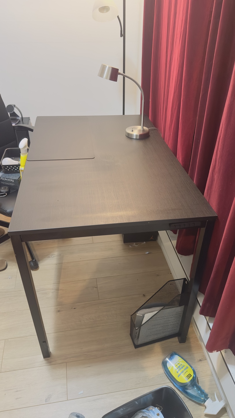 Black Desk with Metal Legs