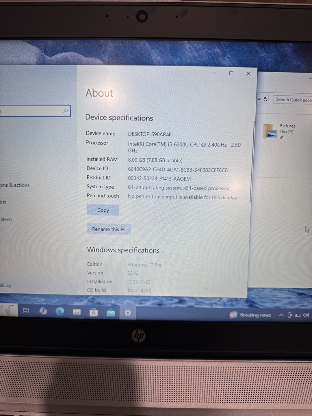 HP Laptop EliteBook 850 G3 - photo 2
