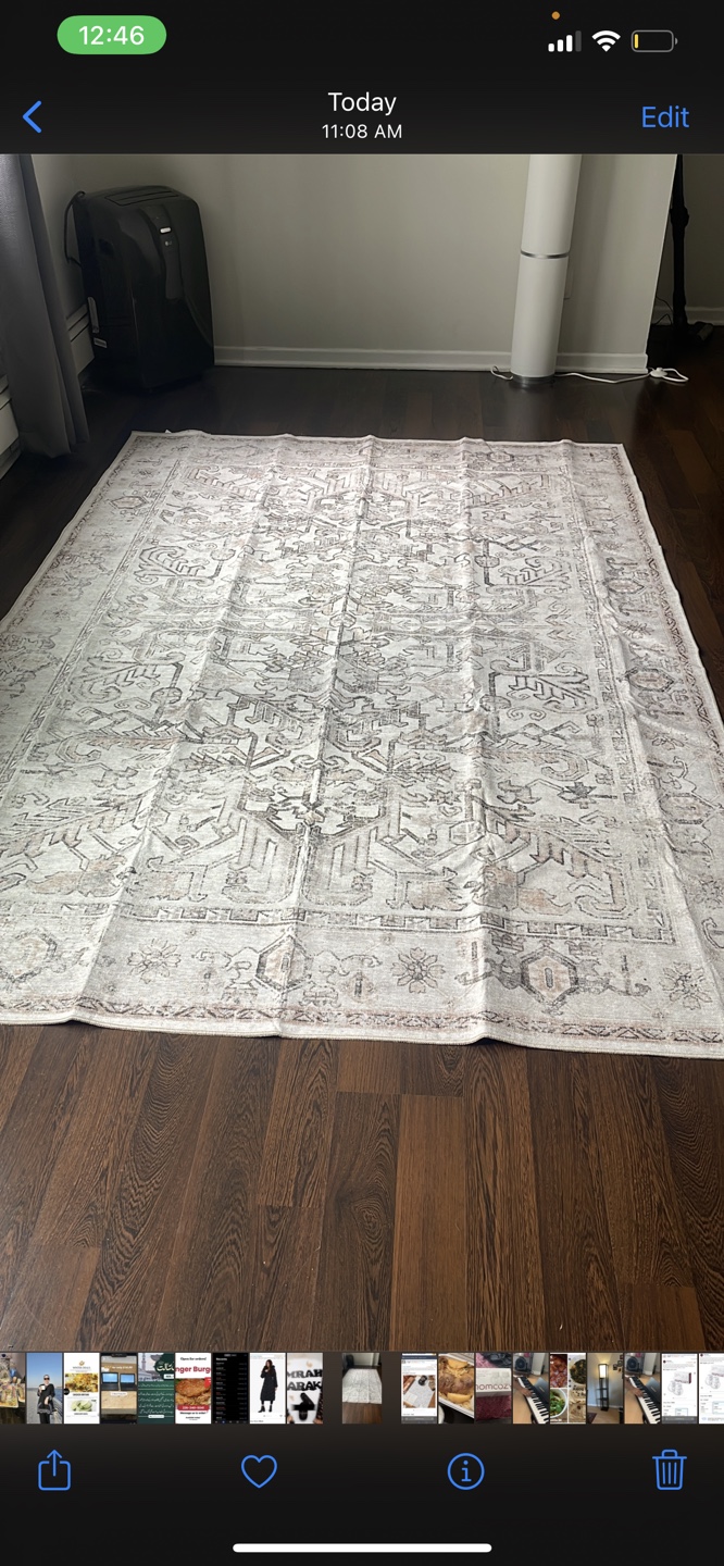 living room Area vintage  Rug 6'x9'