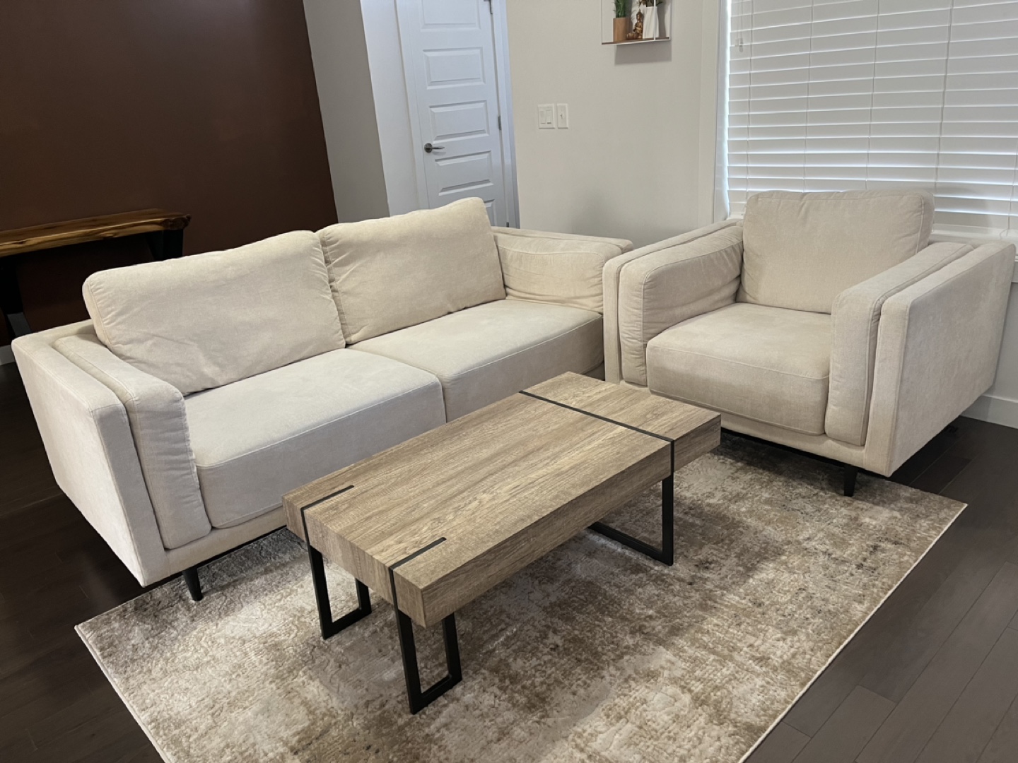 Sofa, Armchair & Coffee Table Set - photo 2
