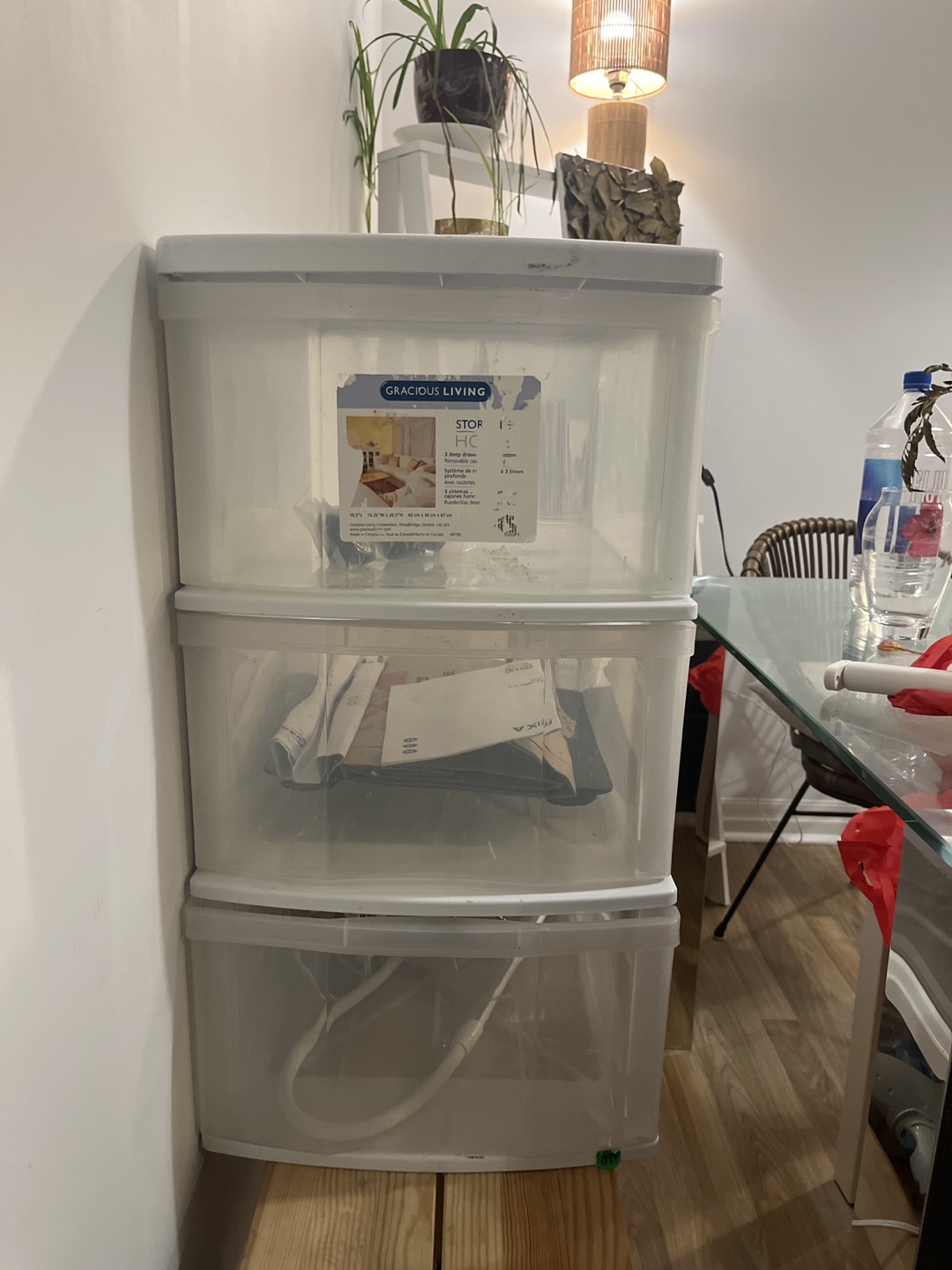 Gracious Living 3 Drawer Storage Unit