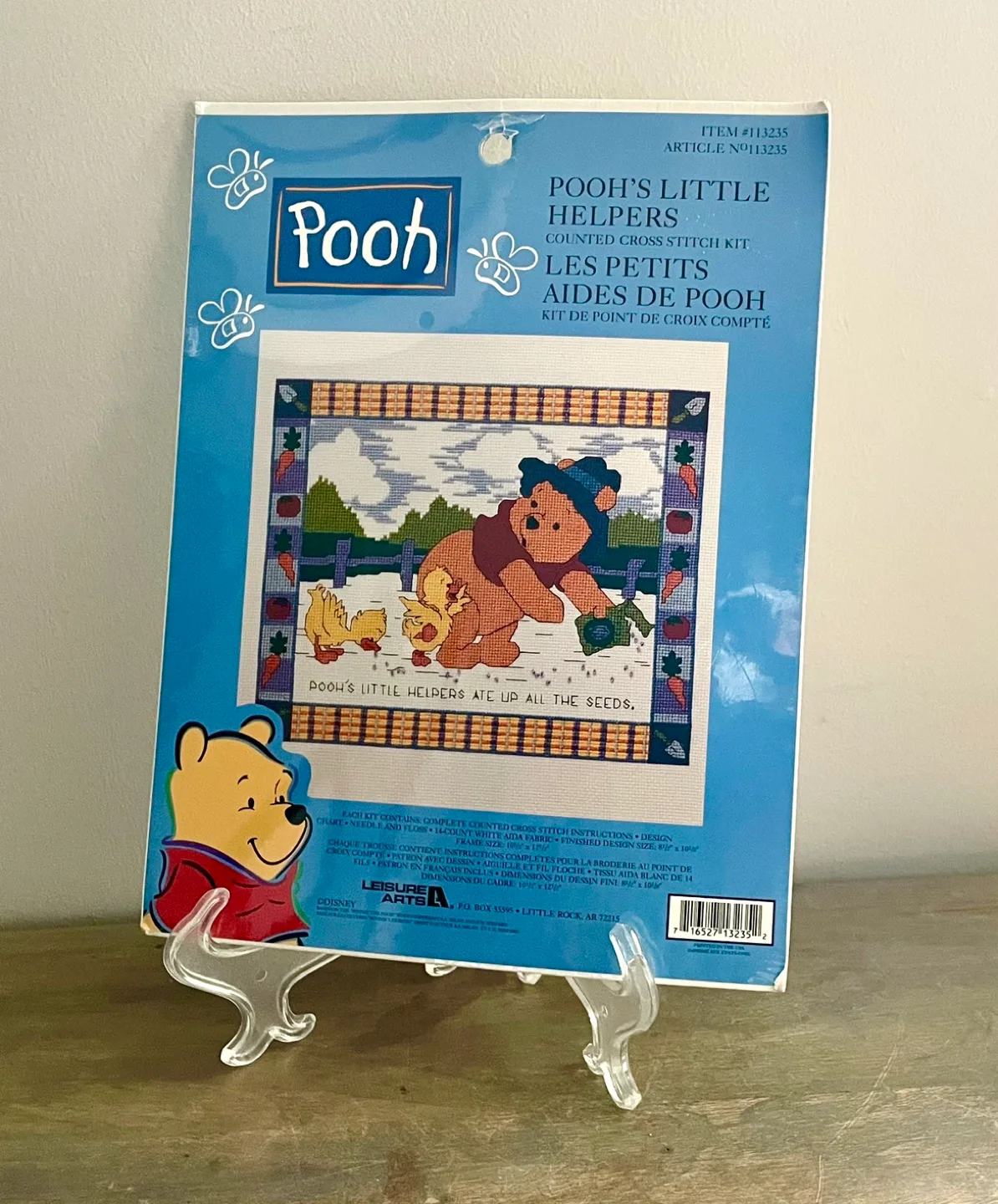 Disney Pooh's Little Helper Counted Cross Stitch Kit # 113235 thumbnail