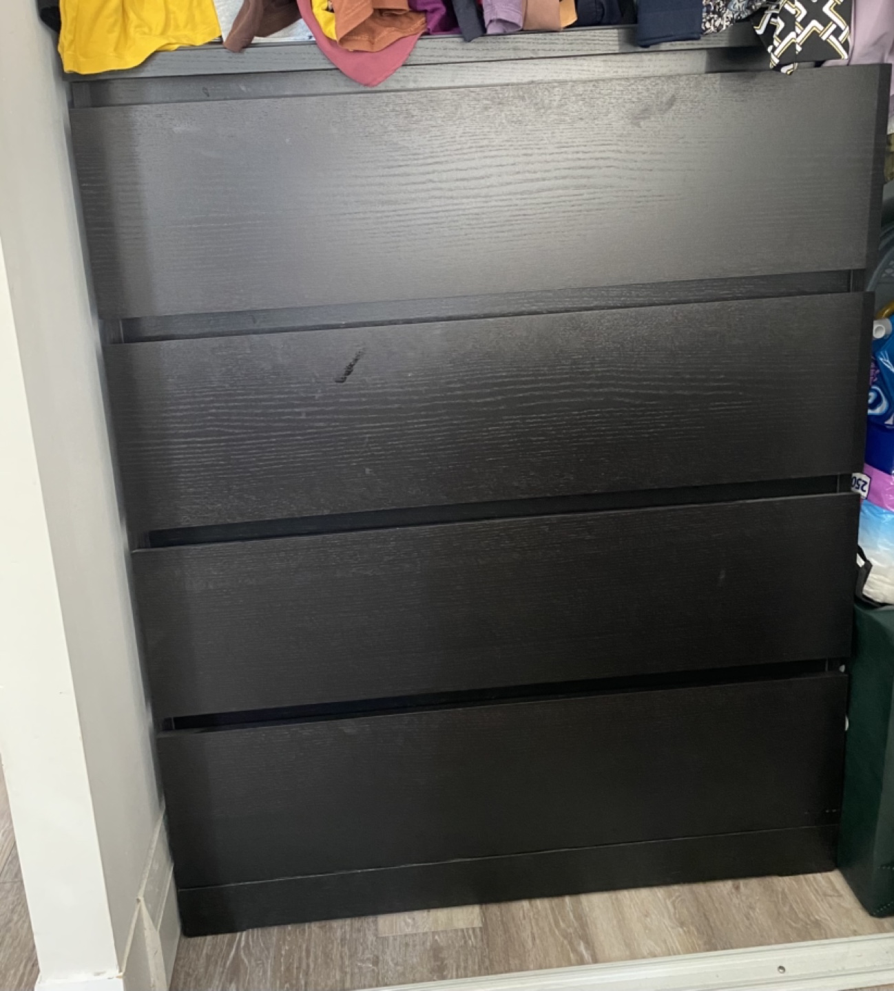 IKEA- MALM- 4 drawer chest with glass top