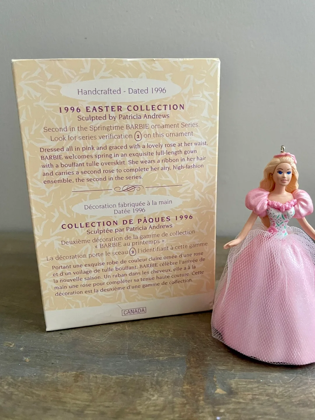 1996 Hallmark SPRINGTIME BARBIE Keepsake Christmas Ornament image indicator(5)