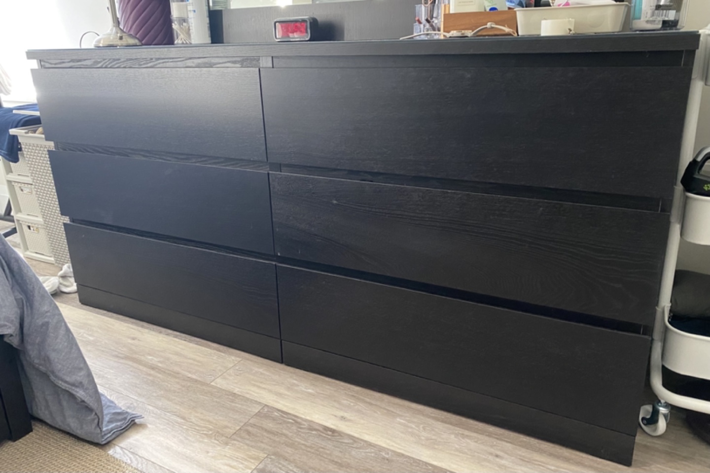 IKEA- MALM- 6 drawer chest with glass top - photo 2