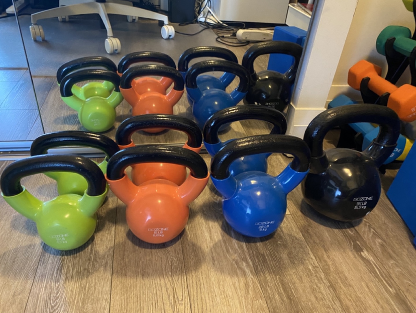 Kettlebells in different sizes