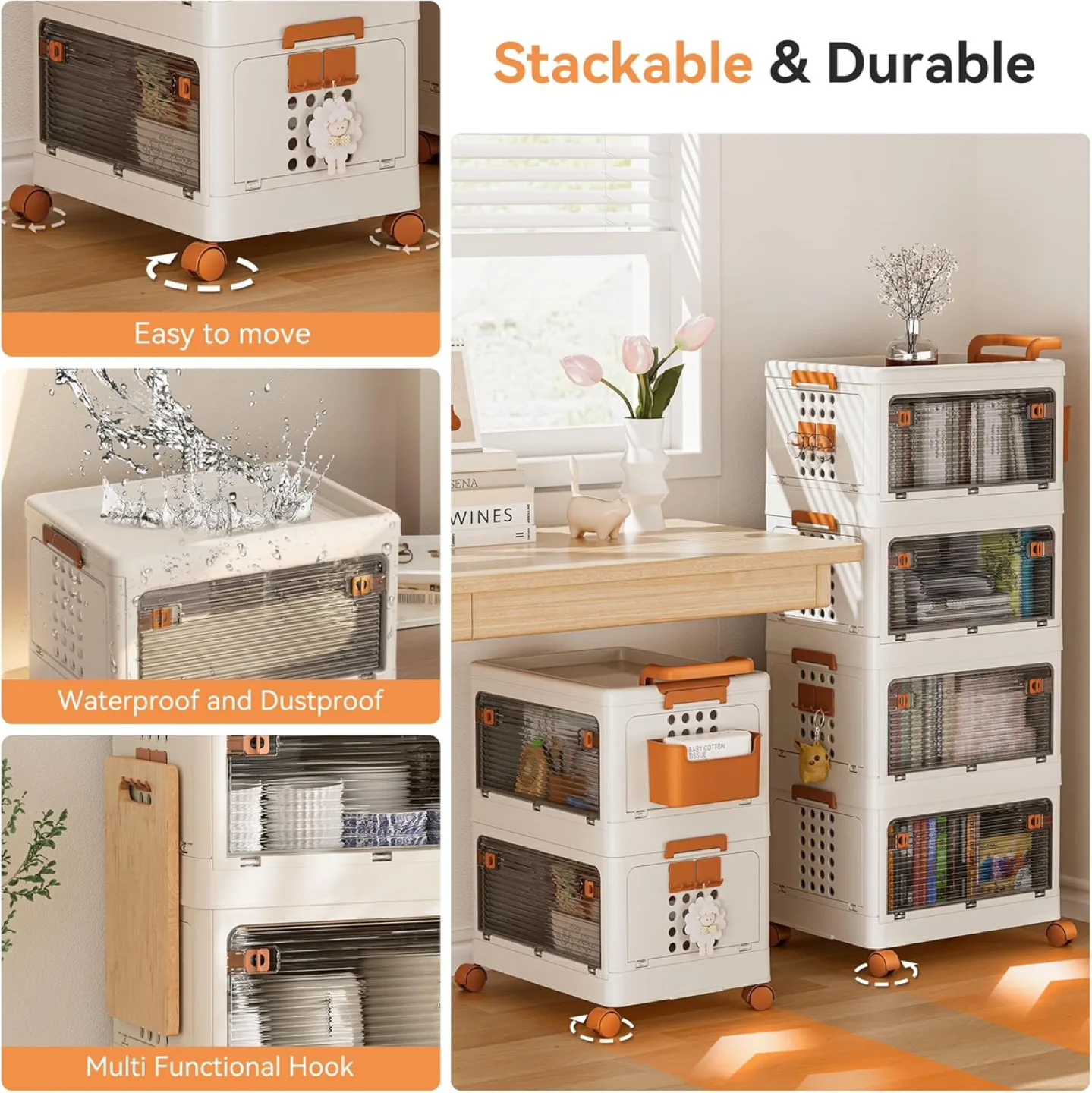 Stackable Storage Bin with Lid image indicator(3)