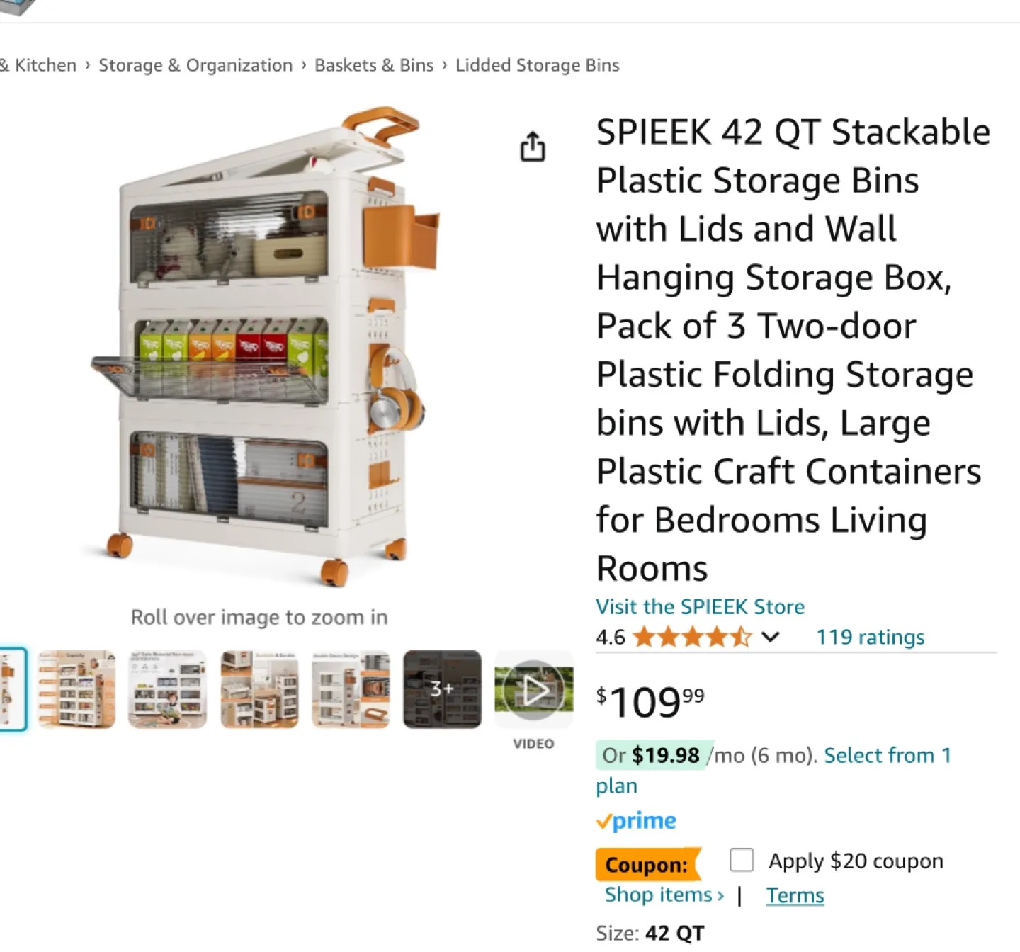 Stackable Storage Bin with Lid image indicator(4)