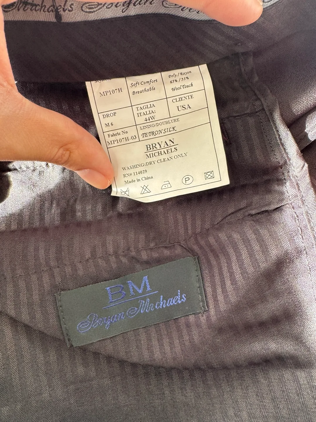 New Bryan Michaels Red Velvet Tuxedo Dress Pants image indicator(5)