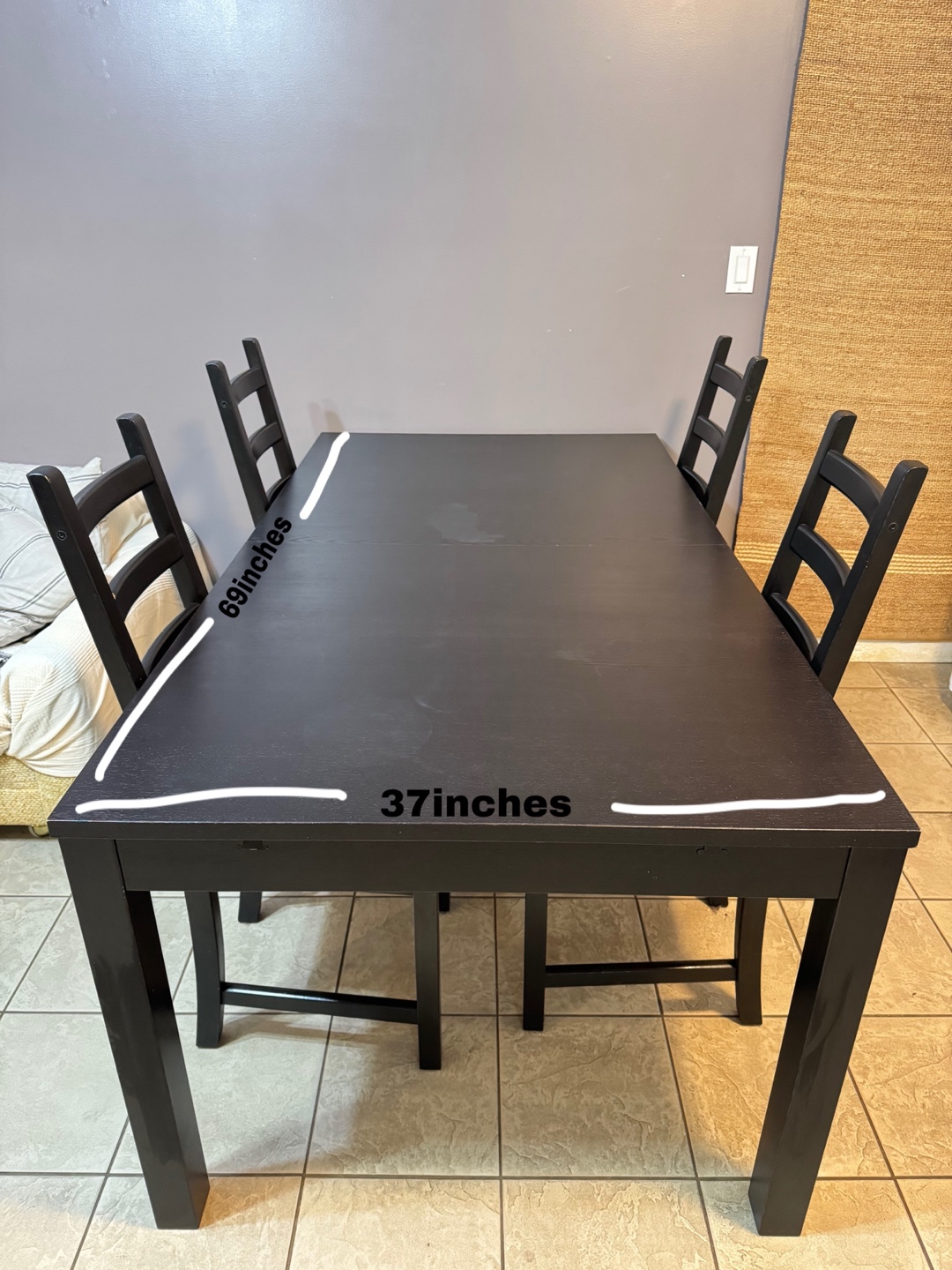 IKEA Dining Table and 4 Chairs - photo 3
