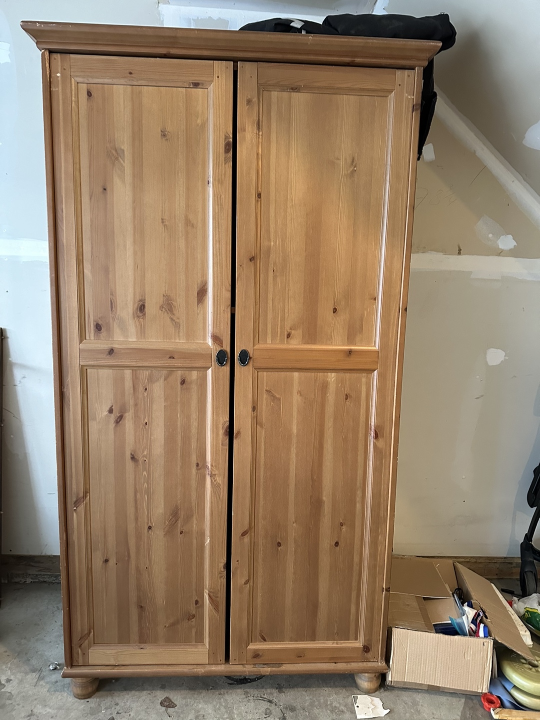 Solid Wood Double Door Armoire