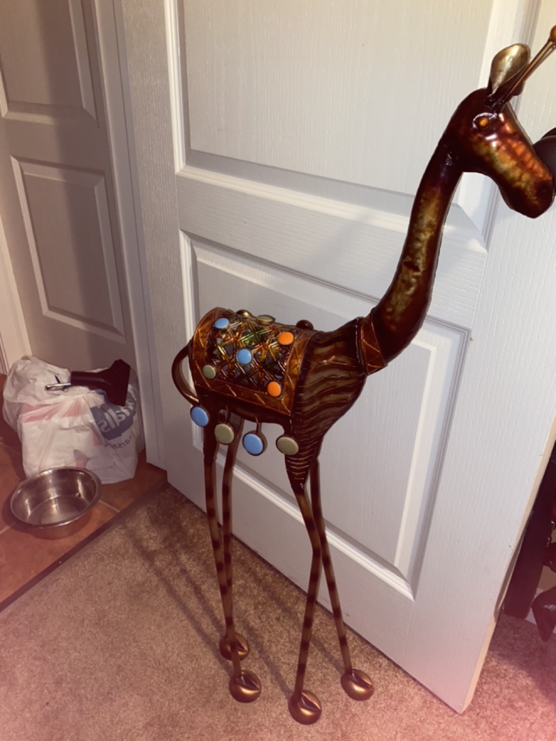 Gorgeous recycled Metal Giraffe Sculpture - photo 3