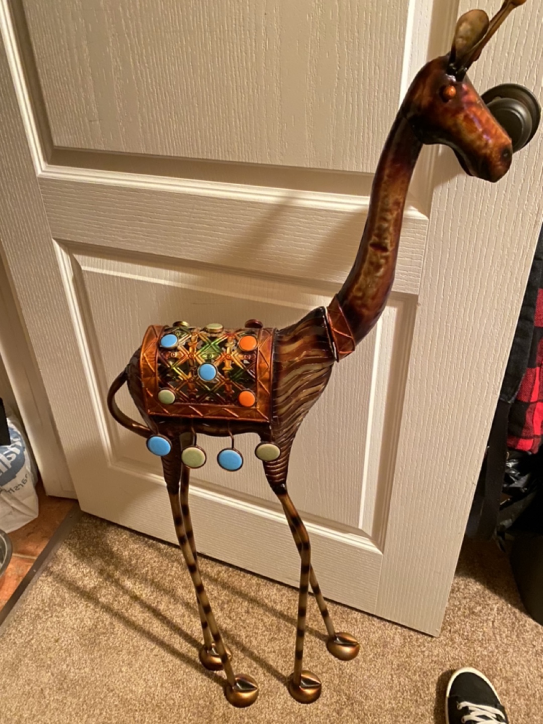 Gorgeous recycled Metal Giraffe Sculpture - photo 2